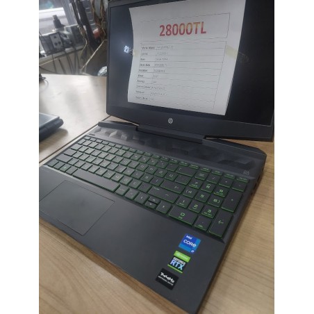 HP GAMING 15 İ7-11370H RTX3050TI 512GB 16GB